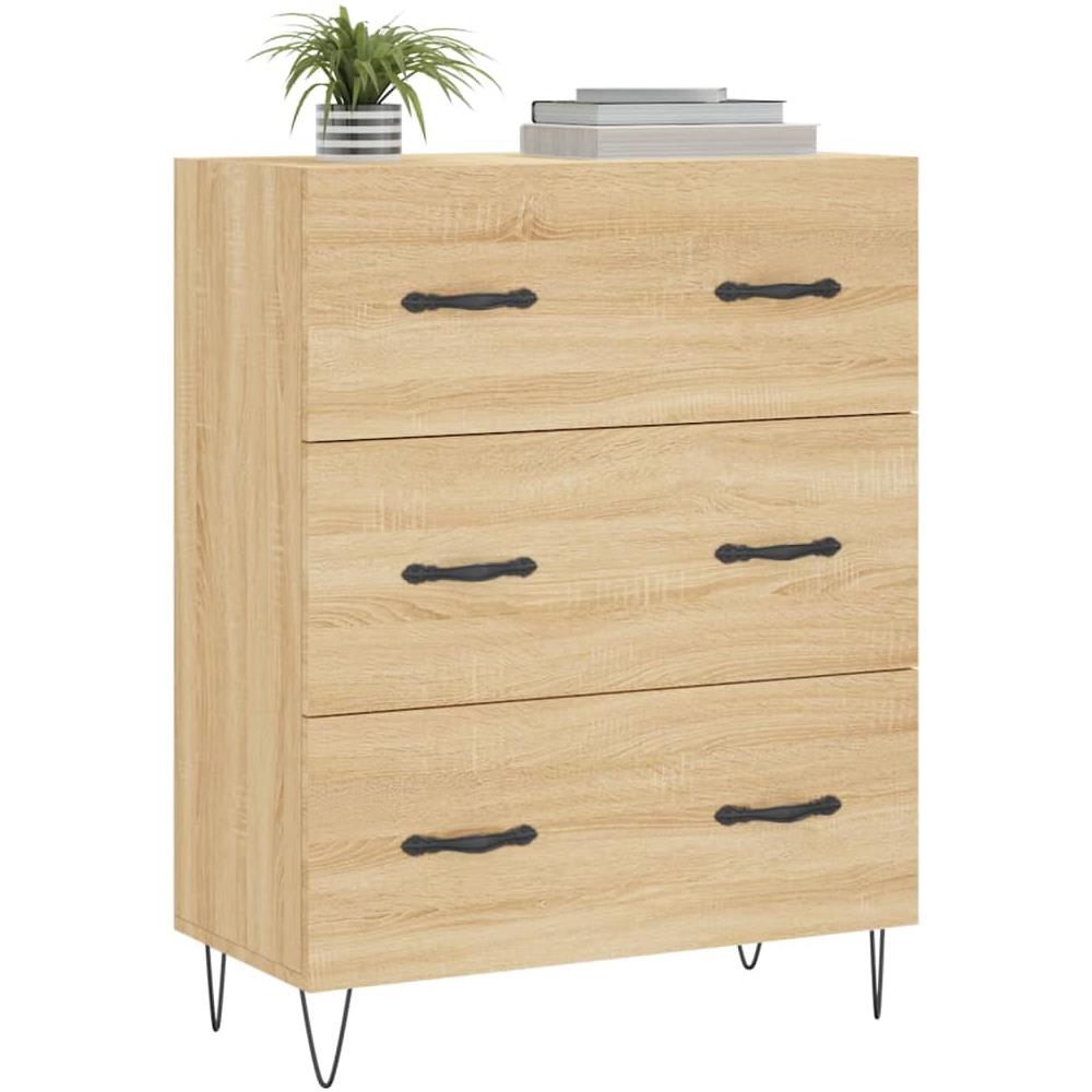 Credenza Rovere Sonoma 69,5x34x90 Cm In Legno Multistrato - Foto 3