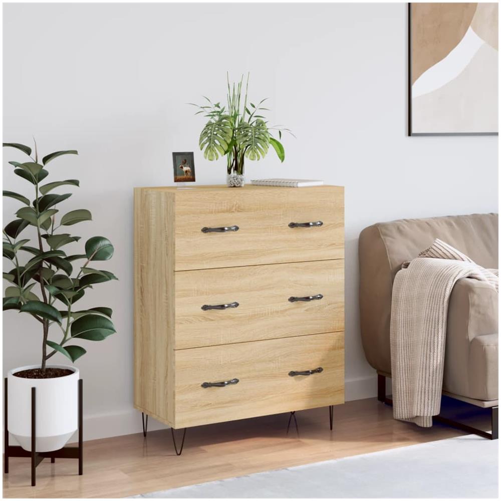 Credenza Rovere Sonoma 69,5x34x90 Cm In Legno Multistrato - Foto 1