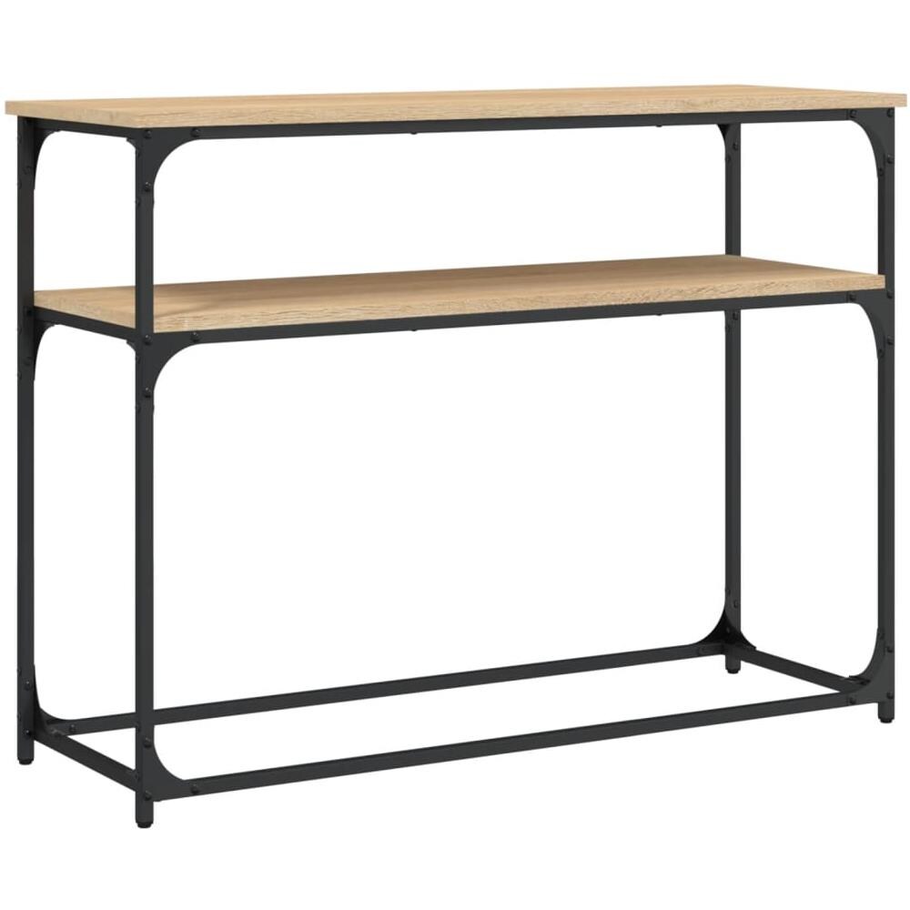 Tavolino Consolle Rovere Sonoma 100x35,5x75cm Legno Multistrato - Foto 2