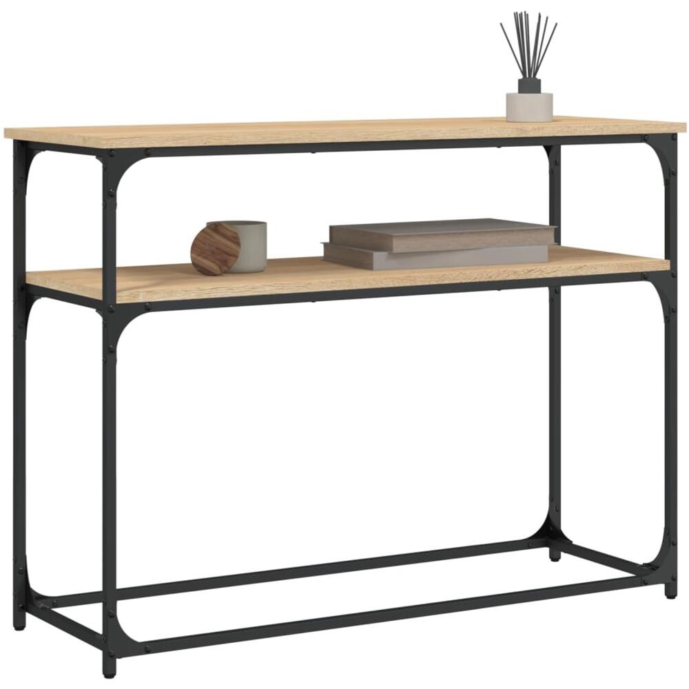 Tavolino Consolle Rovere Sonoma 100x35,5x75cm Legno Multistrato - Foto 3