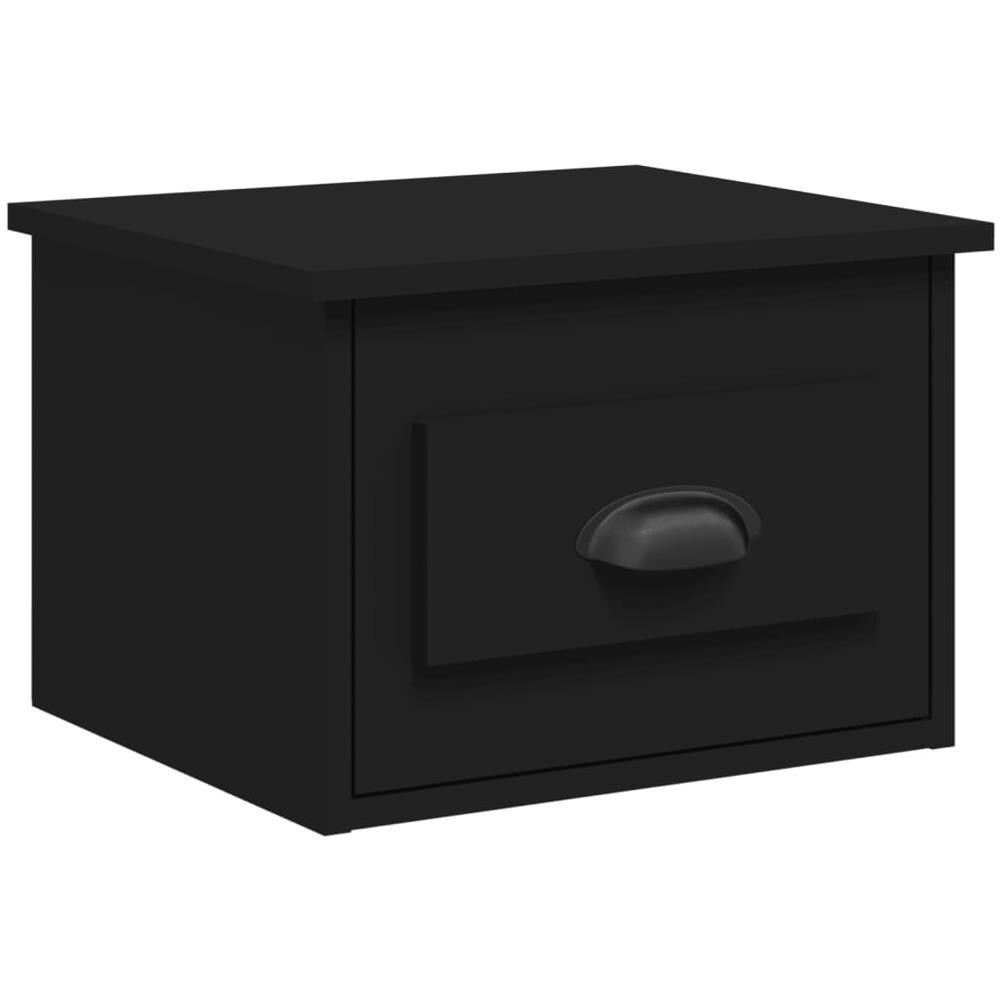 Comodino A Parete Nero 41,5x36x28 Cm - Foto 1