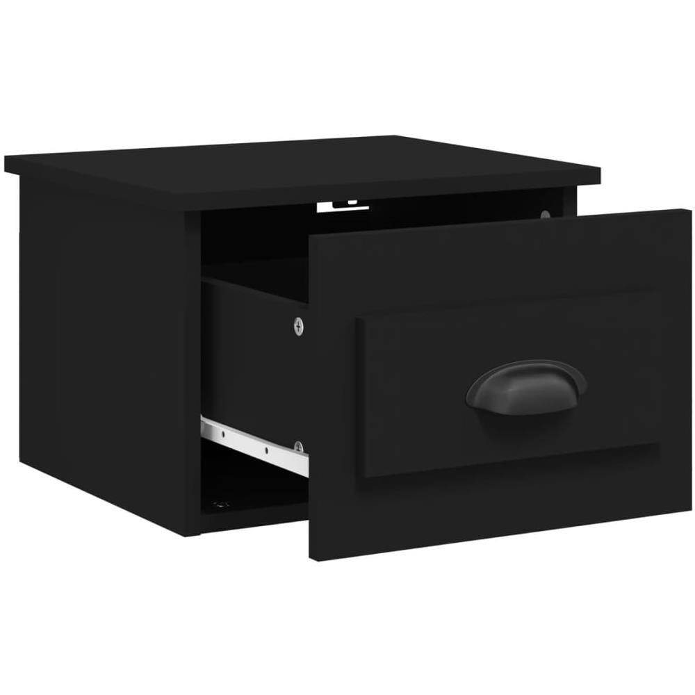 Comodino A Parete Nero 41,5x36x28 Cm - Foto 2