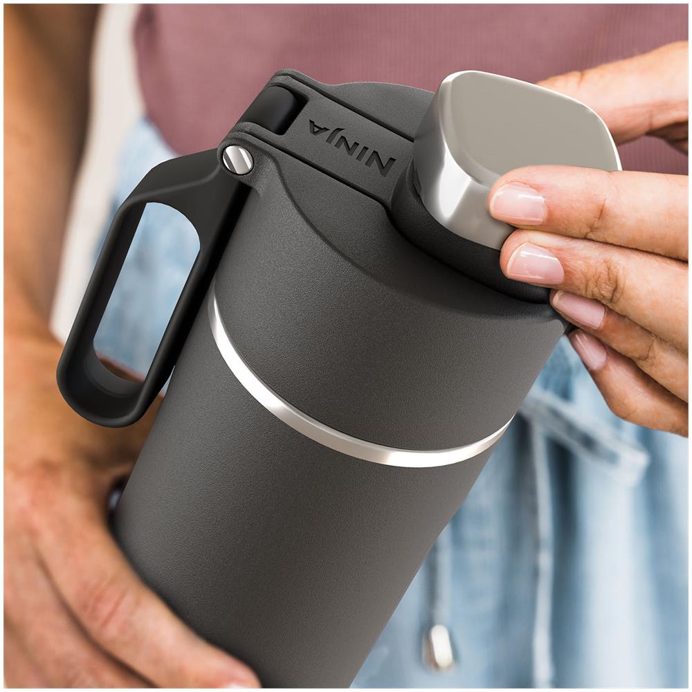 Thirsti Uso Quotidiano, Fitness, Trekking, Sport 700 ml Plastica, Acciaio inox Nero - Foto 2