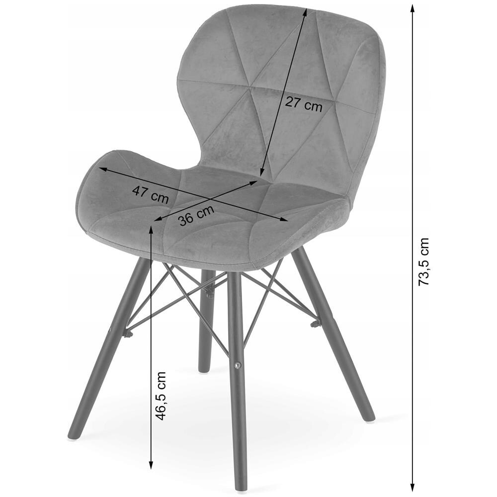 Set da tavolo rotondo in frassino KOVA 60 con 2 sedie grigie WAKO - Foto 2