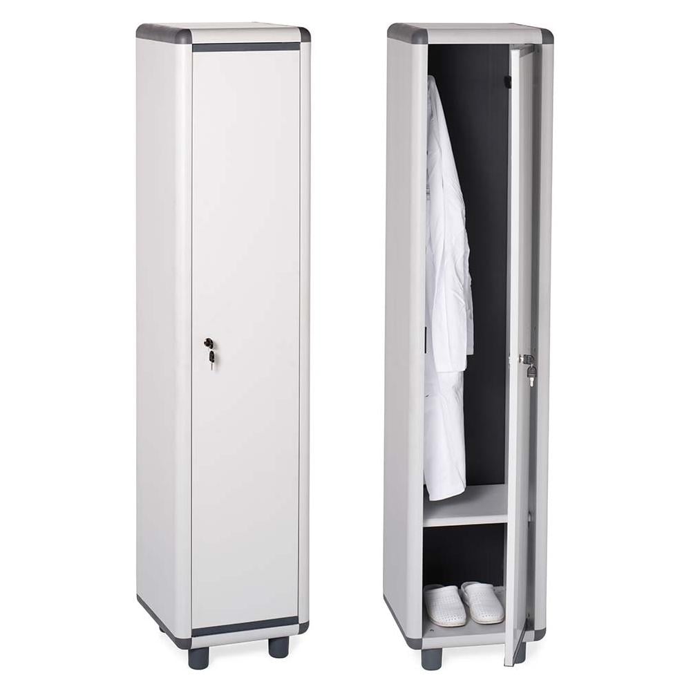 Mobile coprilavatrice a serrandina bianco in resina plastica da esterno 67x59.5x90.5 - V70.03.004 - Foto 1