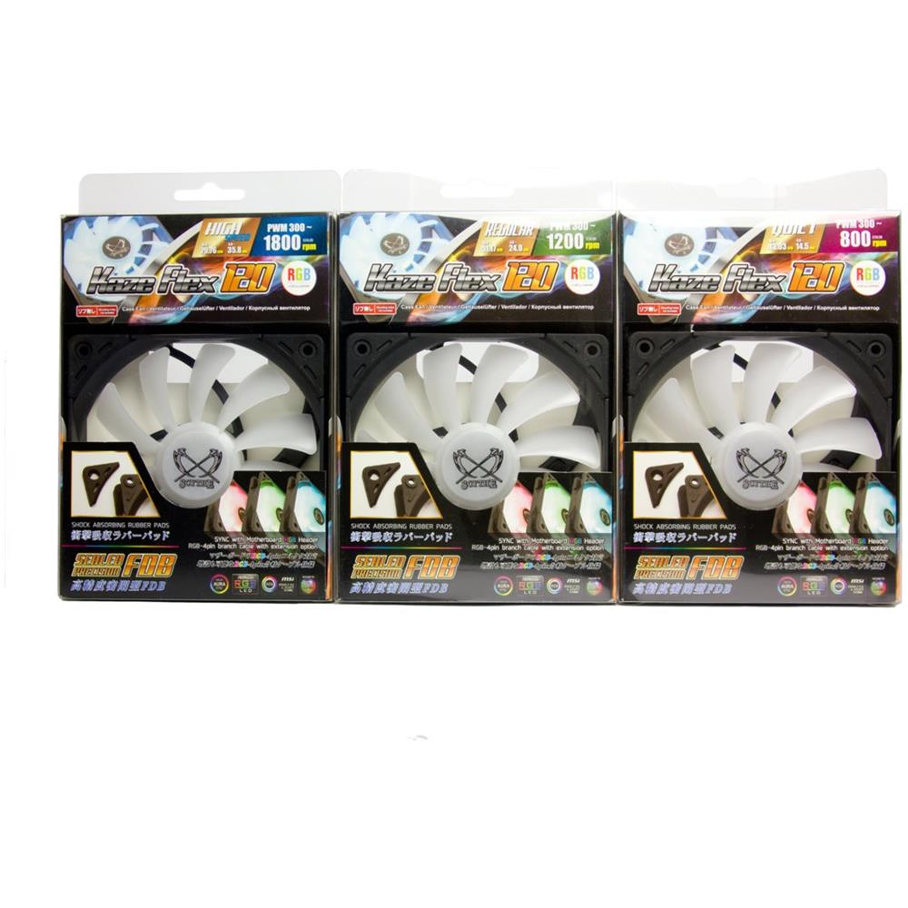 Kaze Flex Pwm Rgb 120mm 1800rpm (120x120x27mm)  - Foto 2