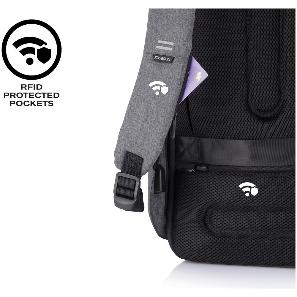 Bobby Hero Small Zaino Antifurto Usb Grigio (borsa Unisex)  - Foto 8