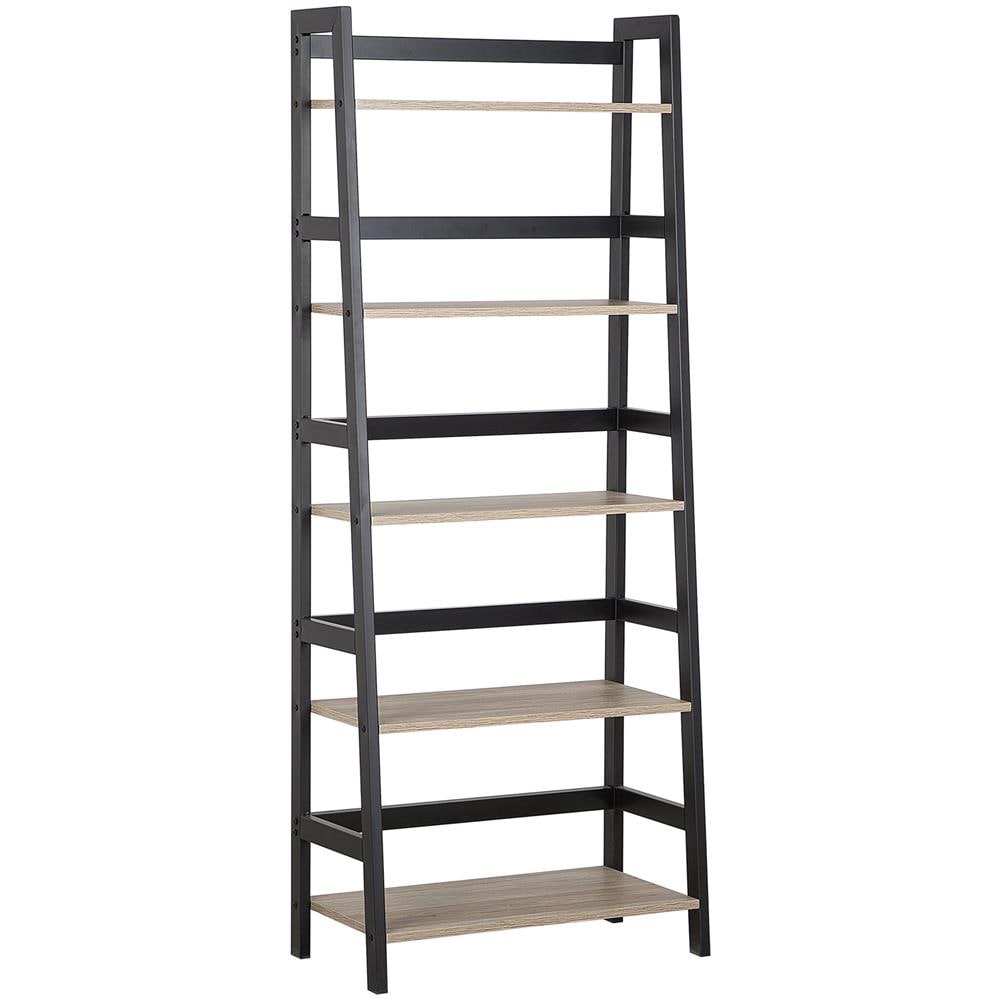 Scaffalatura Libreria A 5 Ripiano Nero E Marrone Chiaro Croydon - Foto 1