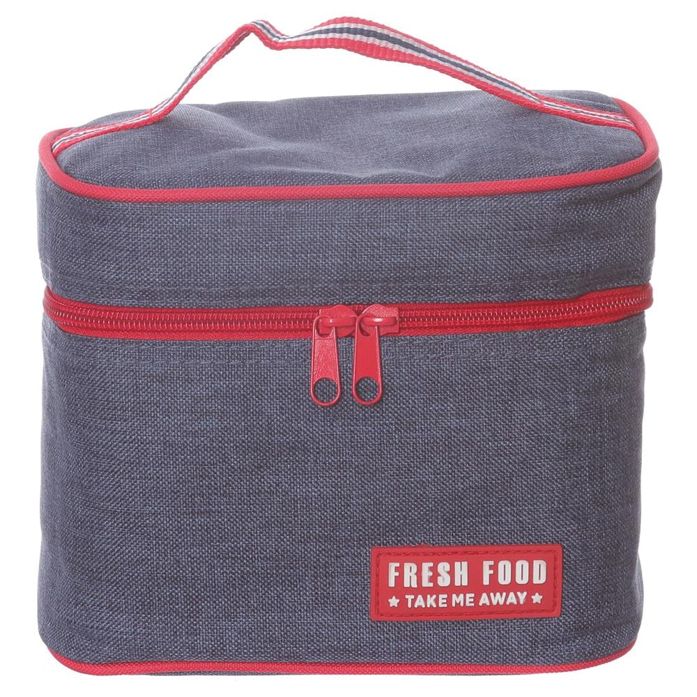 Uzinb Cotone Lino Grande Insulated Lunch Box Bag di Alluminio Livelli Pranzo del Fumetto del Sacchetto di Tote Bag
