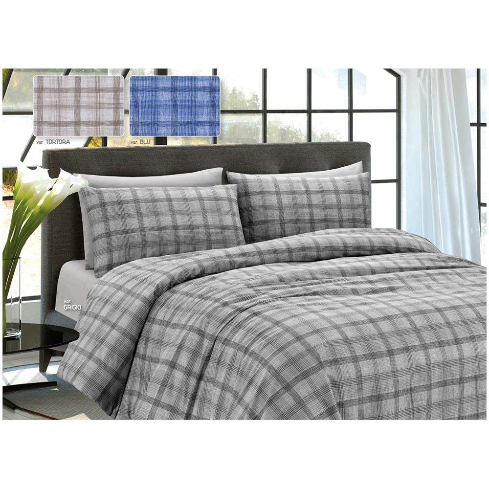 Trapunta Invernale Piumone Imbottito 300gr mq Disegno Iseo 1 Piazza e Mezza Blu - Foto 1