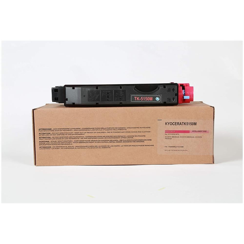 TONER COMPATIBILE - Kyocera Tk-5150m Magenta 1t02nsbnl0 Per Ecosys M6035cidn, Ecosys M6535cidn, Ecosys P6035cdn Fornito Di Intelligent Chip Capacità 10000 Copie Made In Italy - Foto 1