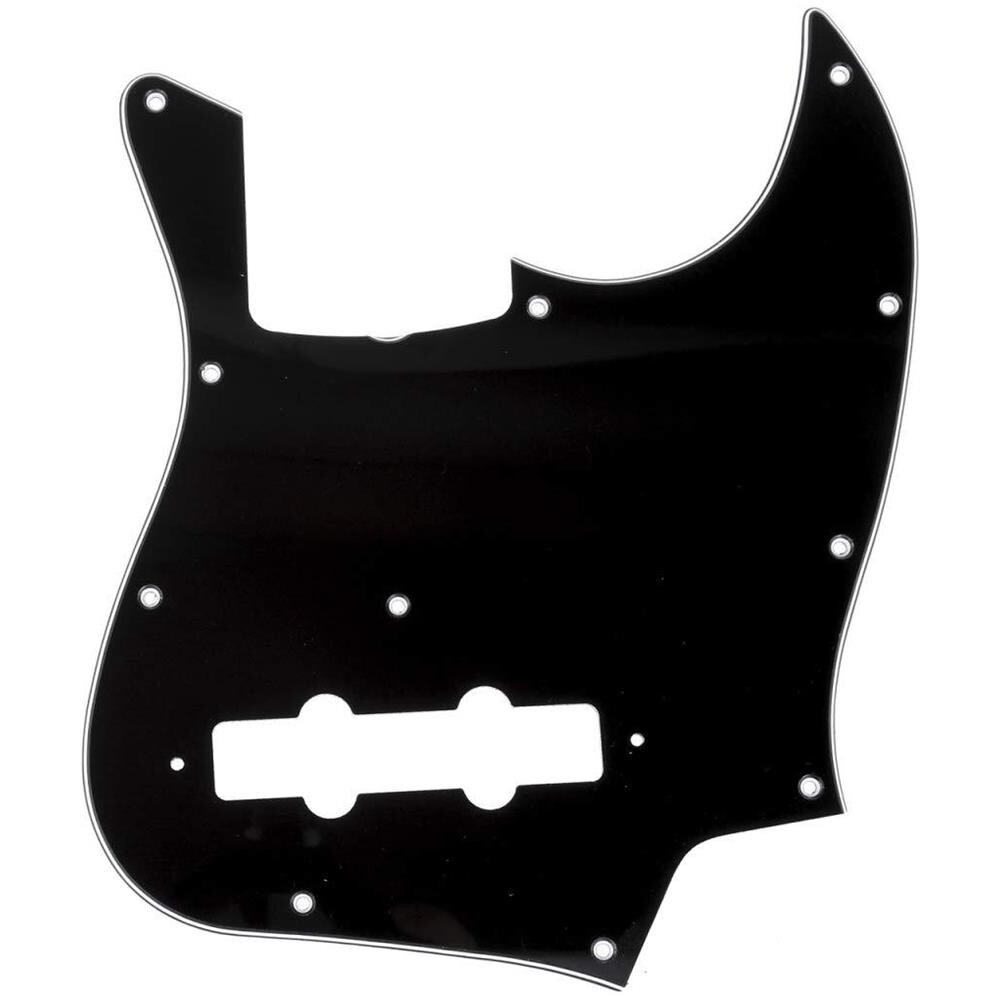 Pro 11-hole J Bass Pickguard Per La Jpn Fender Giappone 4 Corde Jazz Bass 3ply Nero - Foto 1