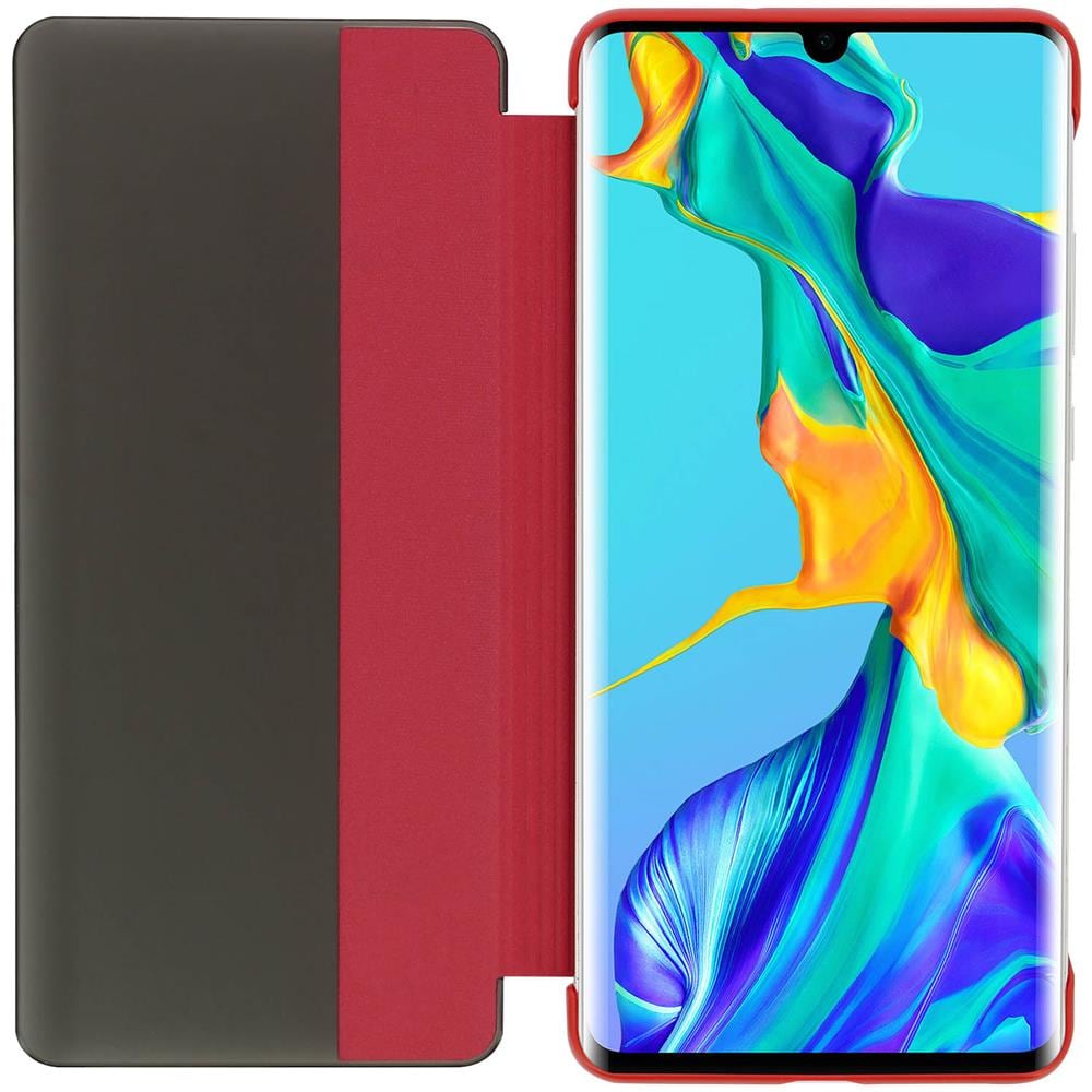 Custodia Huawei P30 Pro Sportellino Finestra Traslucida - Rosso - Foto 2