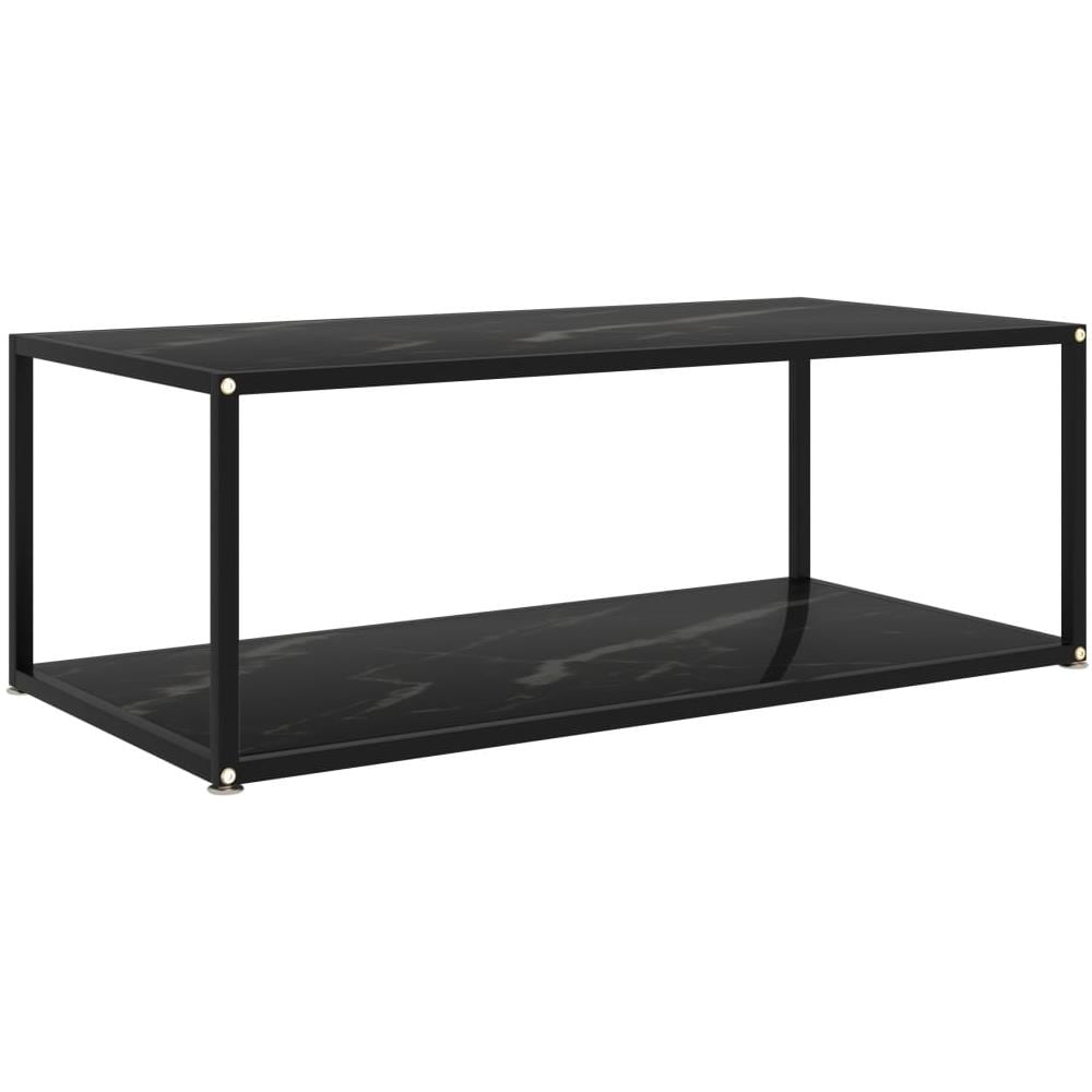 Tavolino Da T Nero 100x50x35 Cm In Vetro Temperato - Foto 1