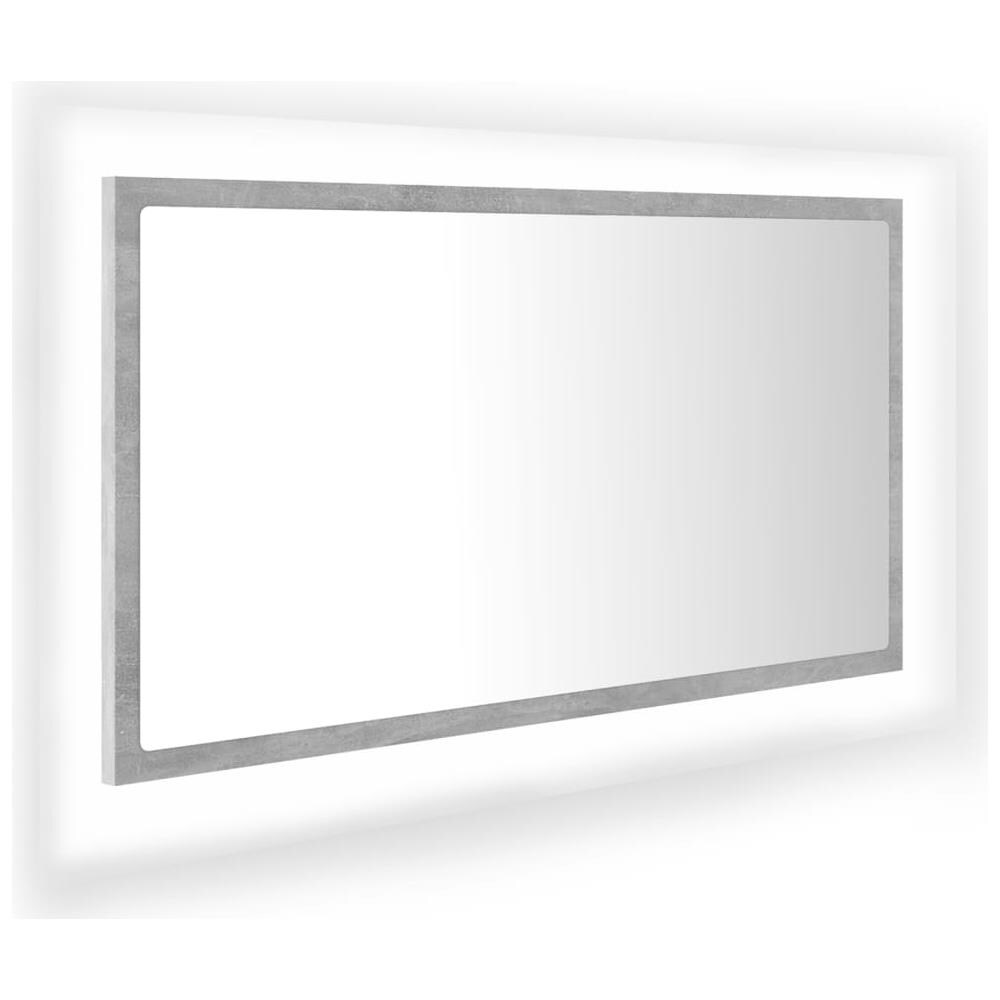 Specchio da Bagno a LED Grigio 80x8,5x37 cm in Acrilico - Foto 2
