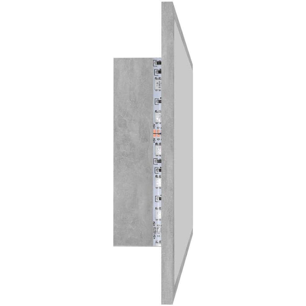 Specchio da Bagno a LED Grigio 80x8,5x37 cm in Acrilico - Foto 8