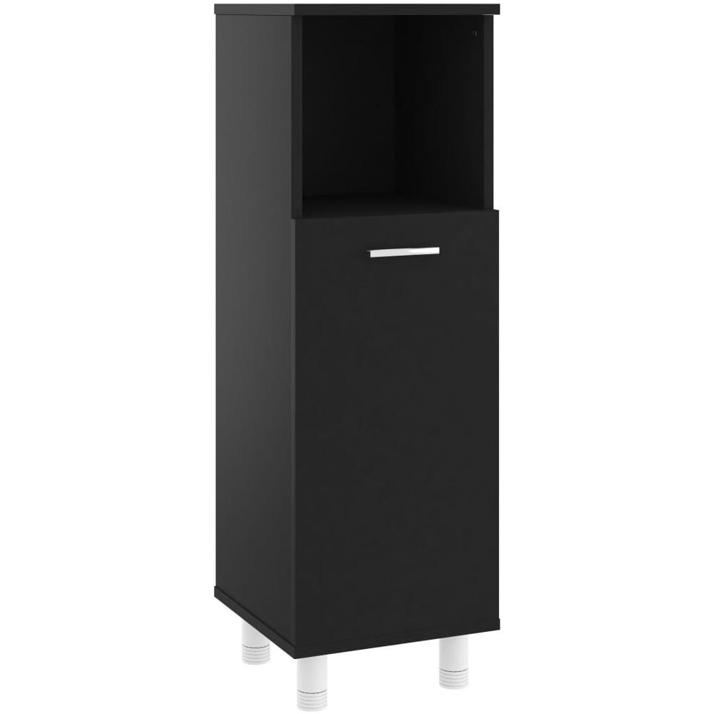 Mobile da Bagno Nero 30x30x95 cm in Legno Multistrato - Foto 2