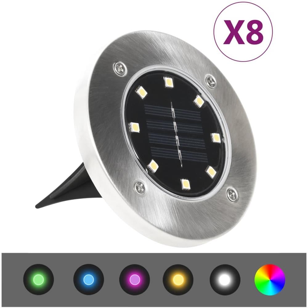 Lampade Solari da Terra 8 pz Luci a LED Colori RGB - Foto 1