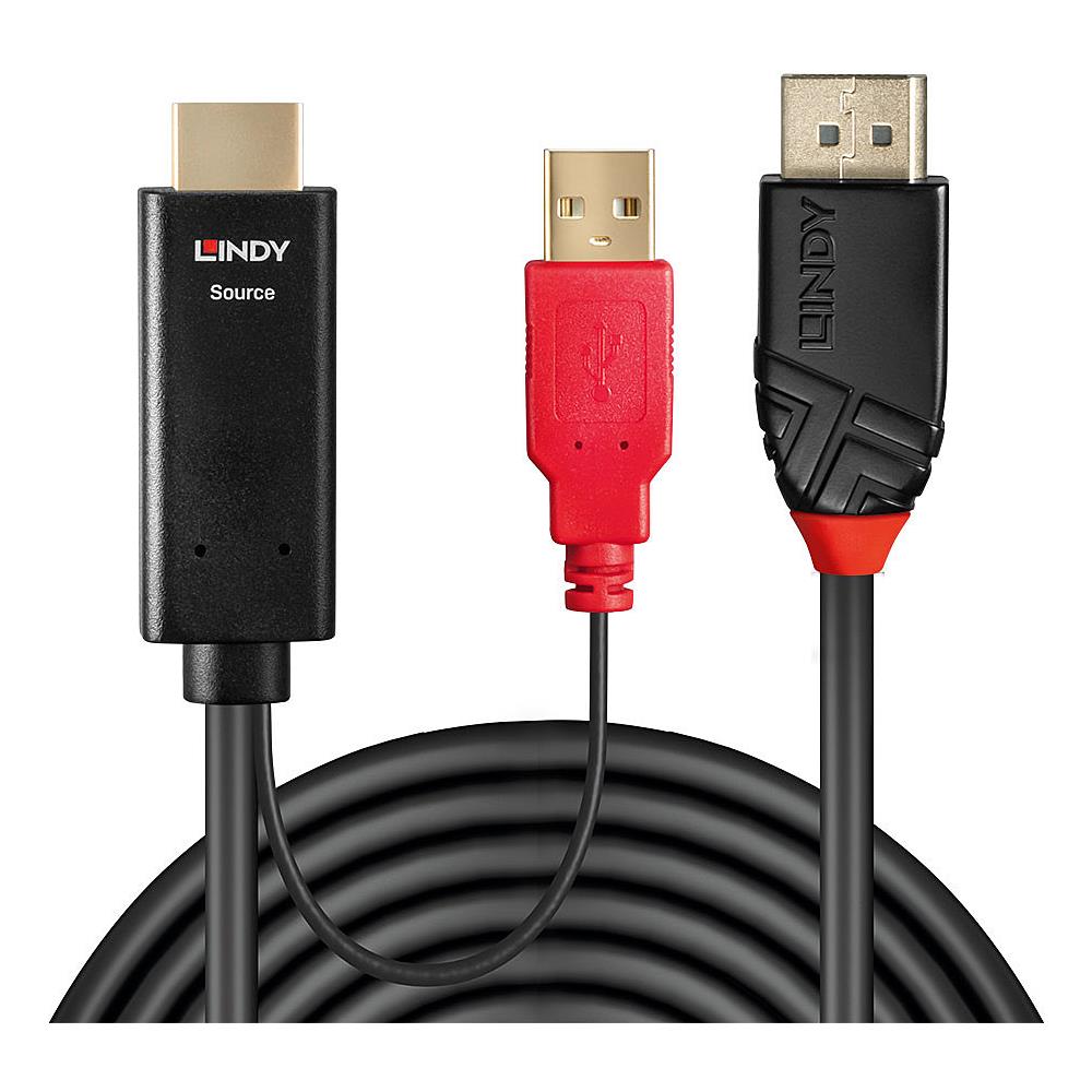 41428 cavo di interfaccia e adattatore DisplayPort HDMI A / USB A Nero, Rosso - Foto 2
