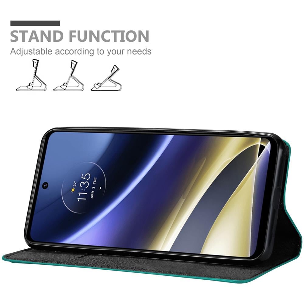 Custodia Compatibile Con Motorola Moto G51 5g In Turchese Petrolio - Coperchio Protettiva Con Chiusura Magnetica, Funzione Stand E Tasca Per Le Carte - Foto 2