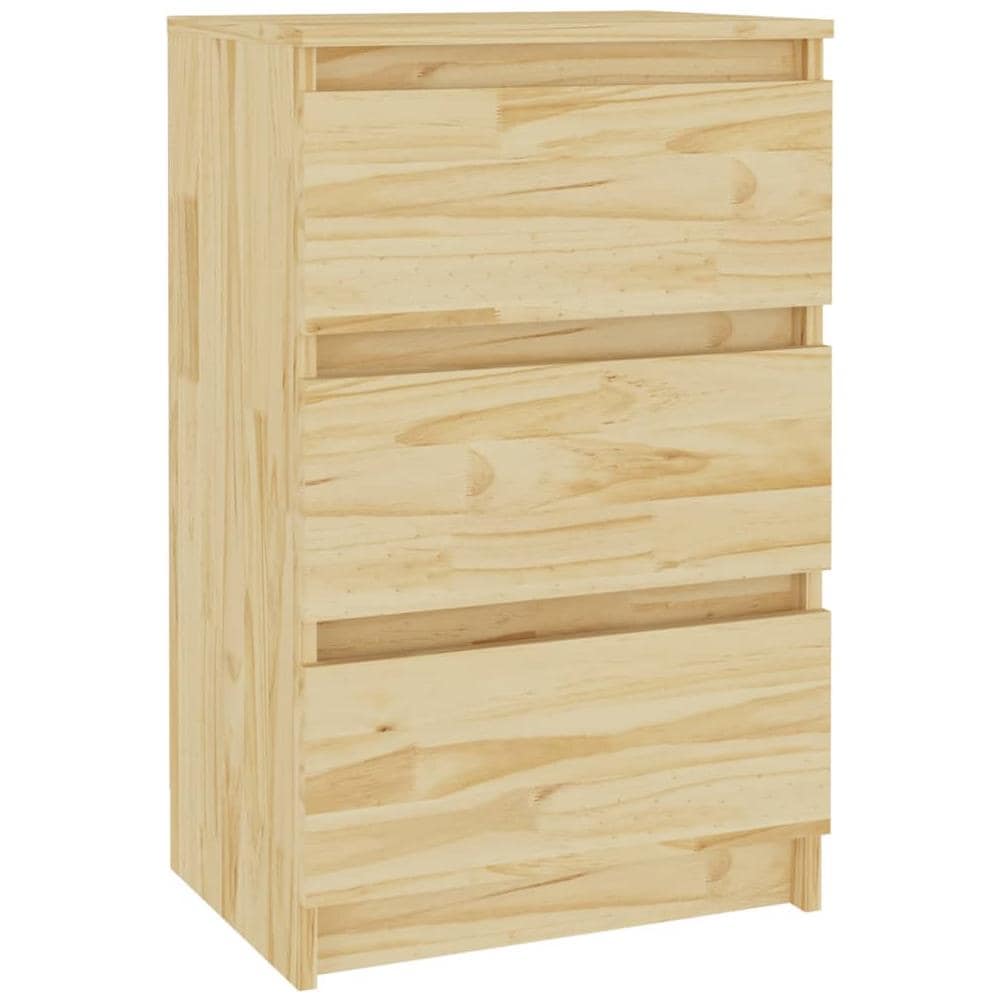 Comodino 40x29,5x64 cm in Legno Massello di Pino - Foto 2