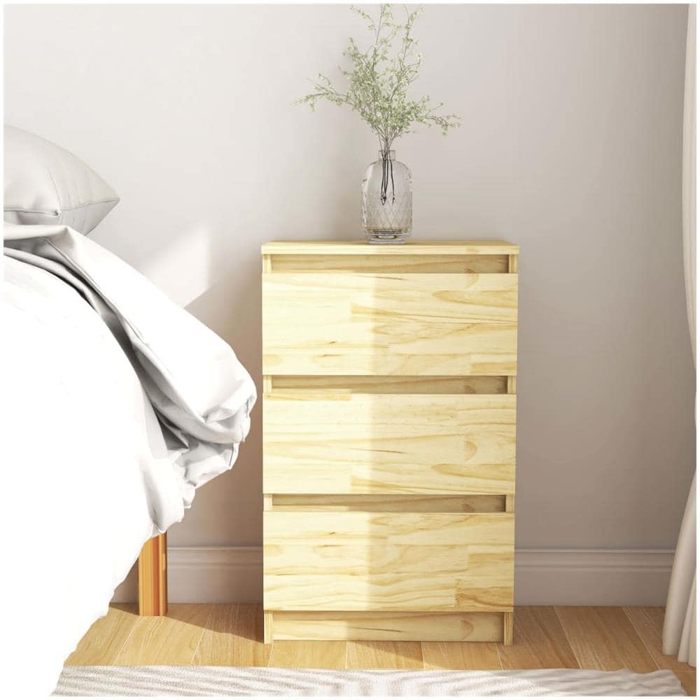 Comodino 40x29,5x64 cm in Legno Massello di Pino - Foto 1