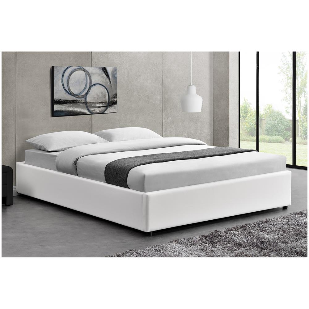 Kennington Struttura Letto Bianca Con Contenitore Integrato160x200 Cm - Foto 1