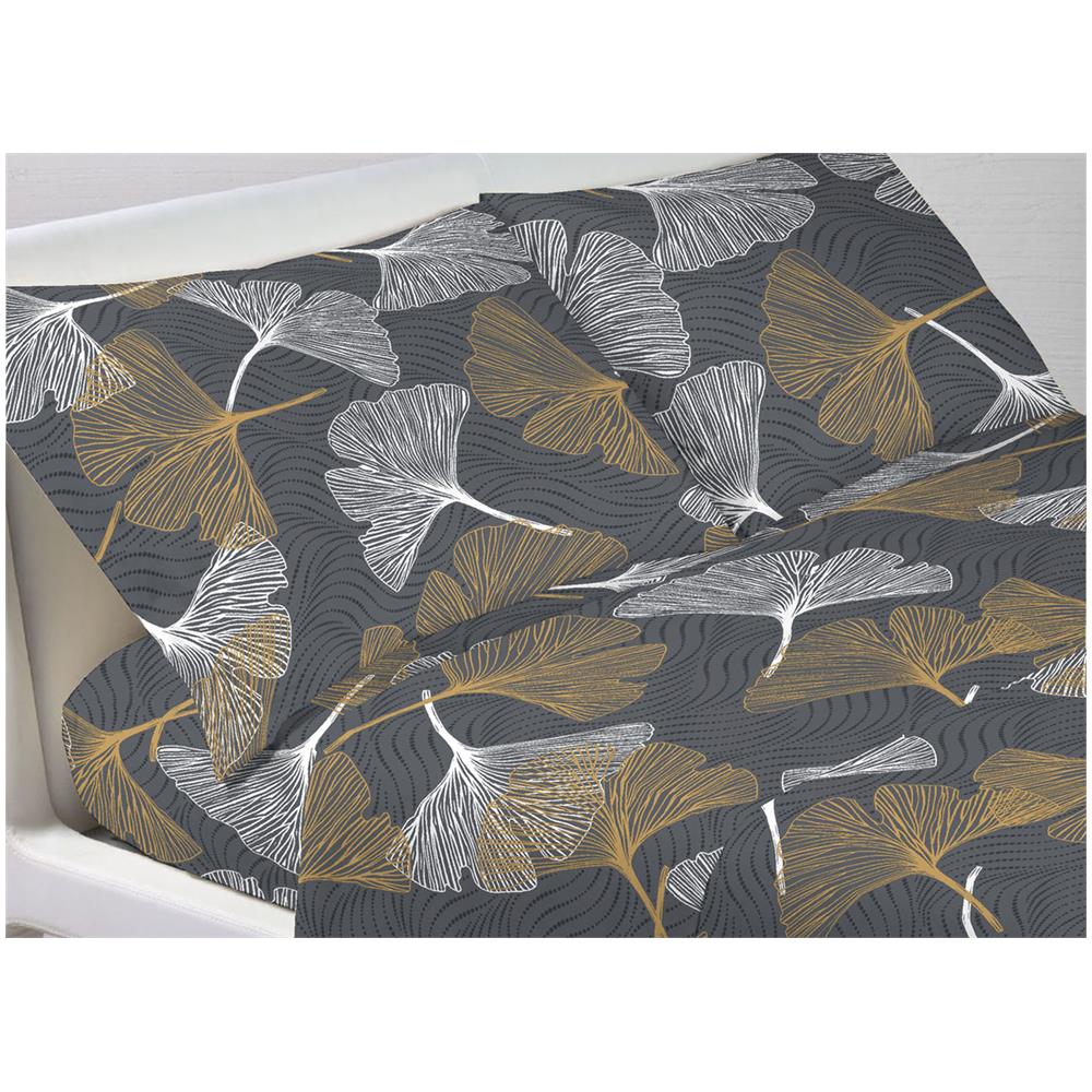 BIANCHERIAWEB Lenzuola Copriletto 100% Cotone – Set Matrimoniale Con Disegno Girasoli D73, Morbide E Resistenti