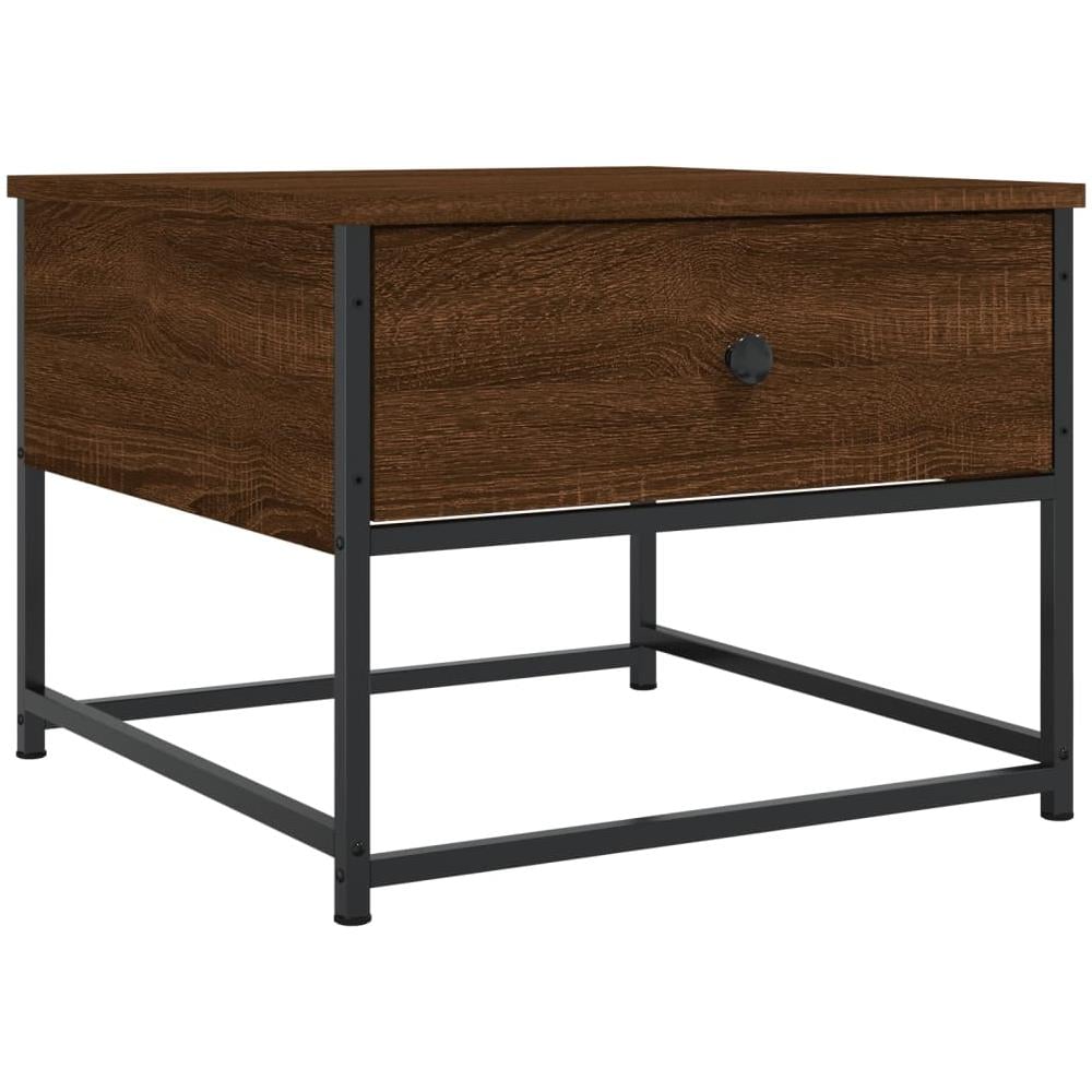 Tavolino Da Salotto Rovere Marrone 51x51x40cm Legno Multistrato - Foto 2