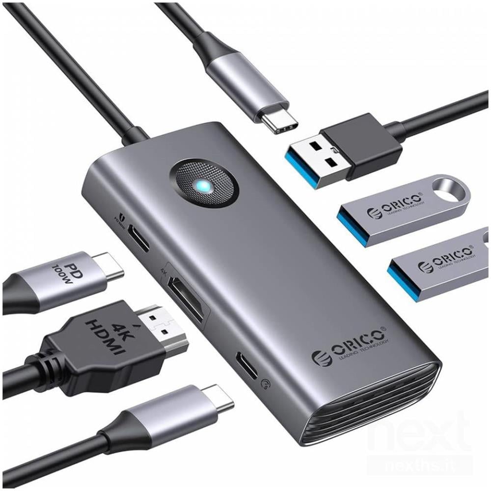PW11-10P Docking Station USB-C to 3*USB3.0/USB-C /HDMI /VGA /SD /TF /GLAN - Foto 2