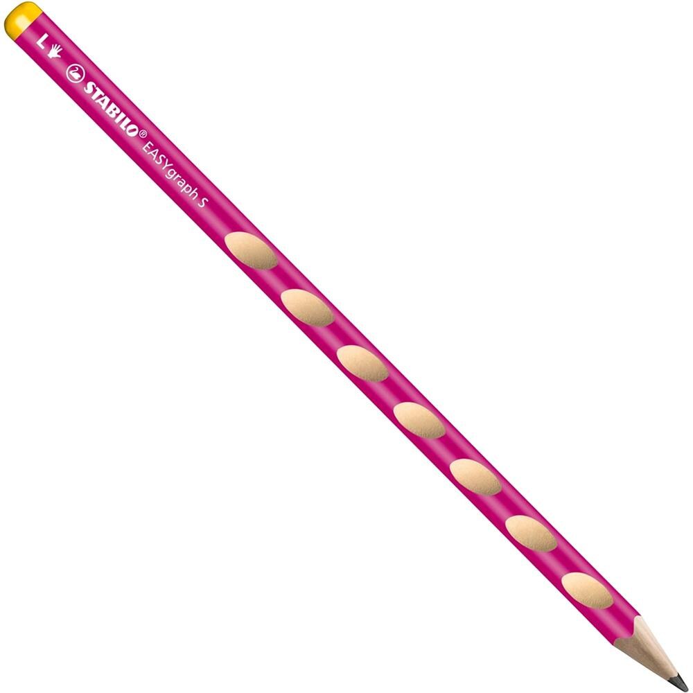 EASYgraph S - Matita Ergonomica triangolare Sottile - per Mancini - Rosa - Confezione da 6 - Gradazione HB - Foto 2