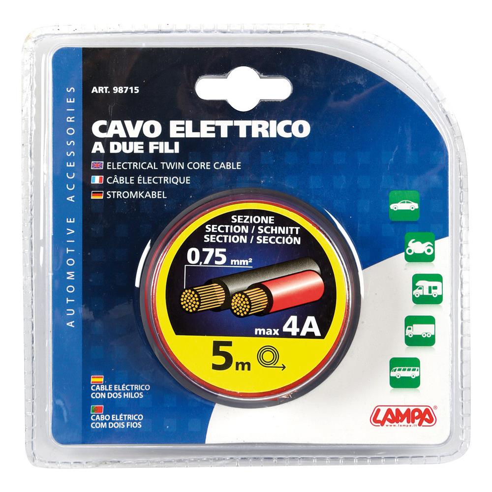 Cavo Elettrico A 2 Fili 5m X 0,75 Mm2 - Foto 5