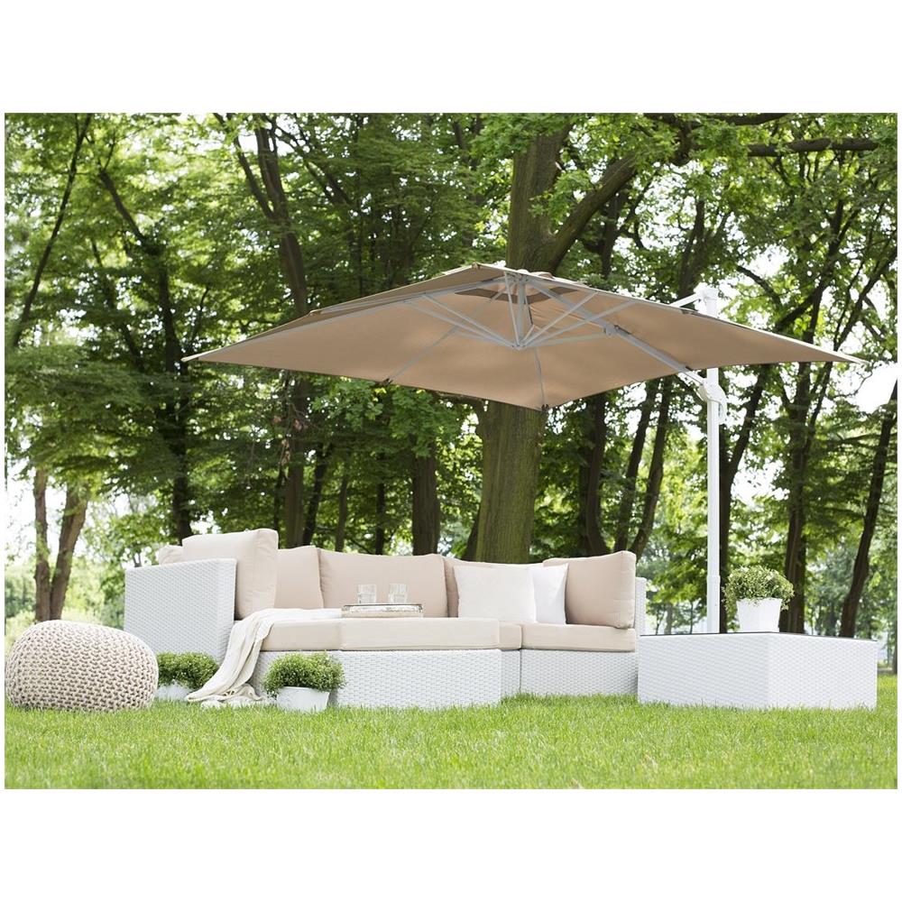 Ombrellone Da Giardino Mocca Bianco 250 X 250 X 235 Cm Monza - Foto 2