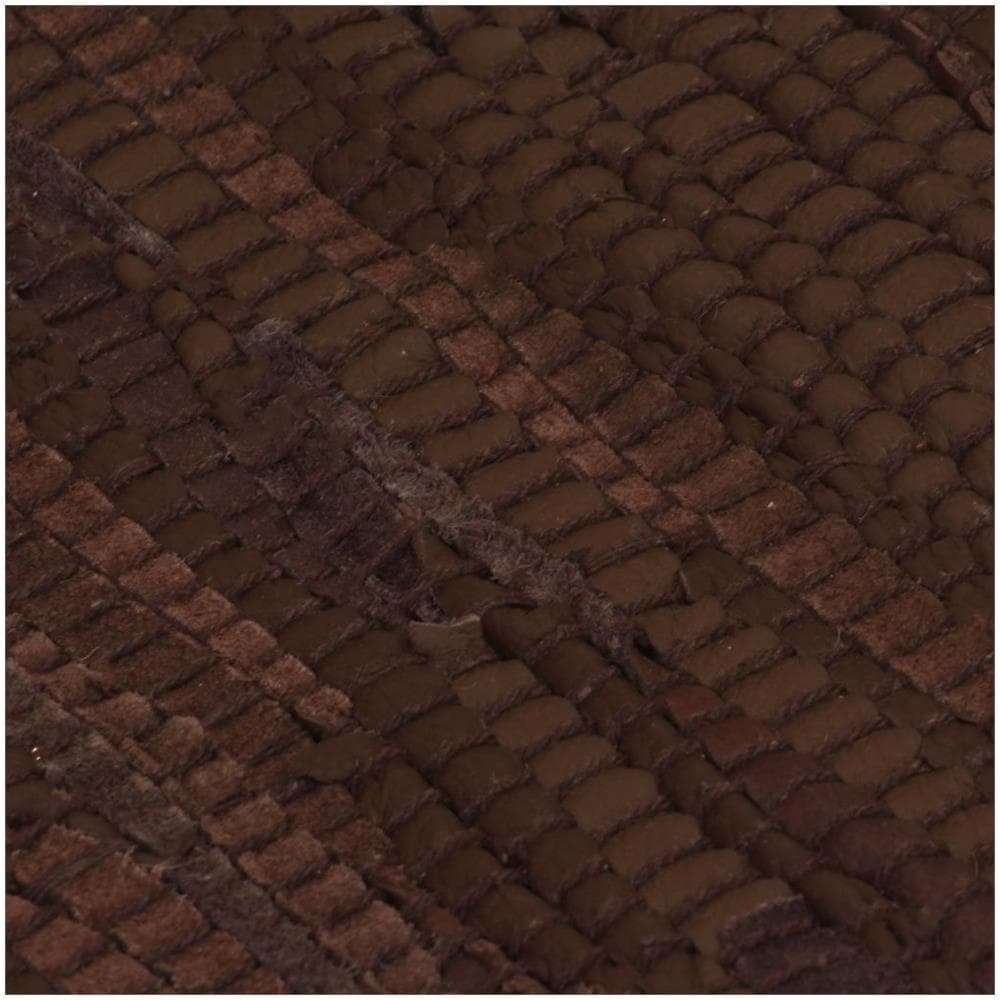 Tappeto Chindi Tessuto A Mano In Pelle 120x170 Cm Marrone - Foto 2