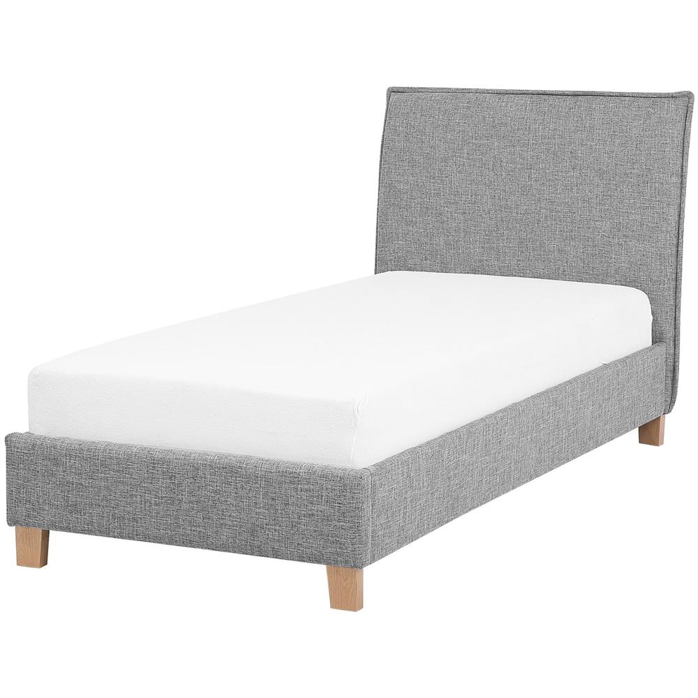 Letto In Tessuto Grigio 90 X 200 Cm Sennez - Foto 1
