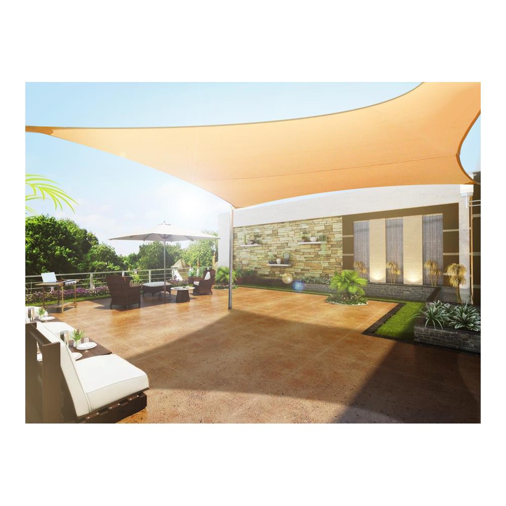 Vela Ombreggiante Per Giardino Poliestere 5m Quadrato Gb505 Crema - Foto 2