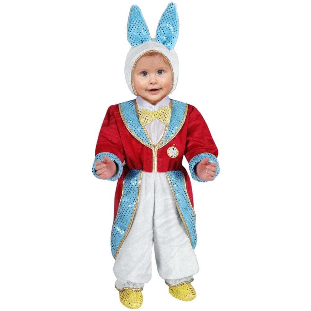 Costume Bianconiglo Neonato Taglia 7/9 Mesi Vestito Carnevale Pegasus - Foto 1