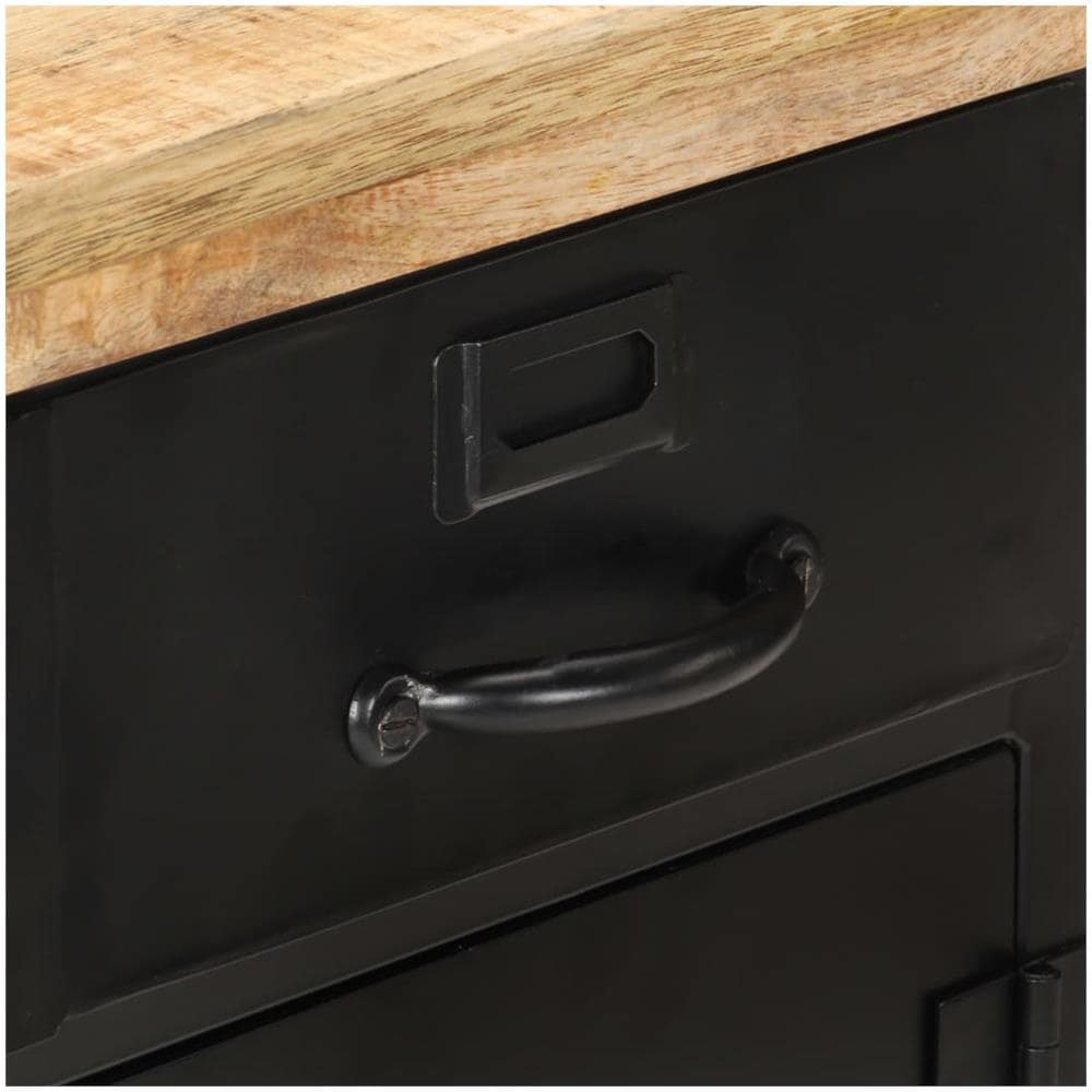 Credenza 60x30x76 Cm In Legno Di Mango Grezzo - Foto 2