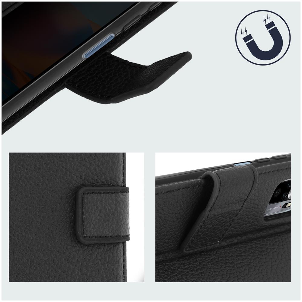 Custodia Xiaomi Redmi Note 10 / 10s Portacarte Supporto Video Nera - Foto 2