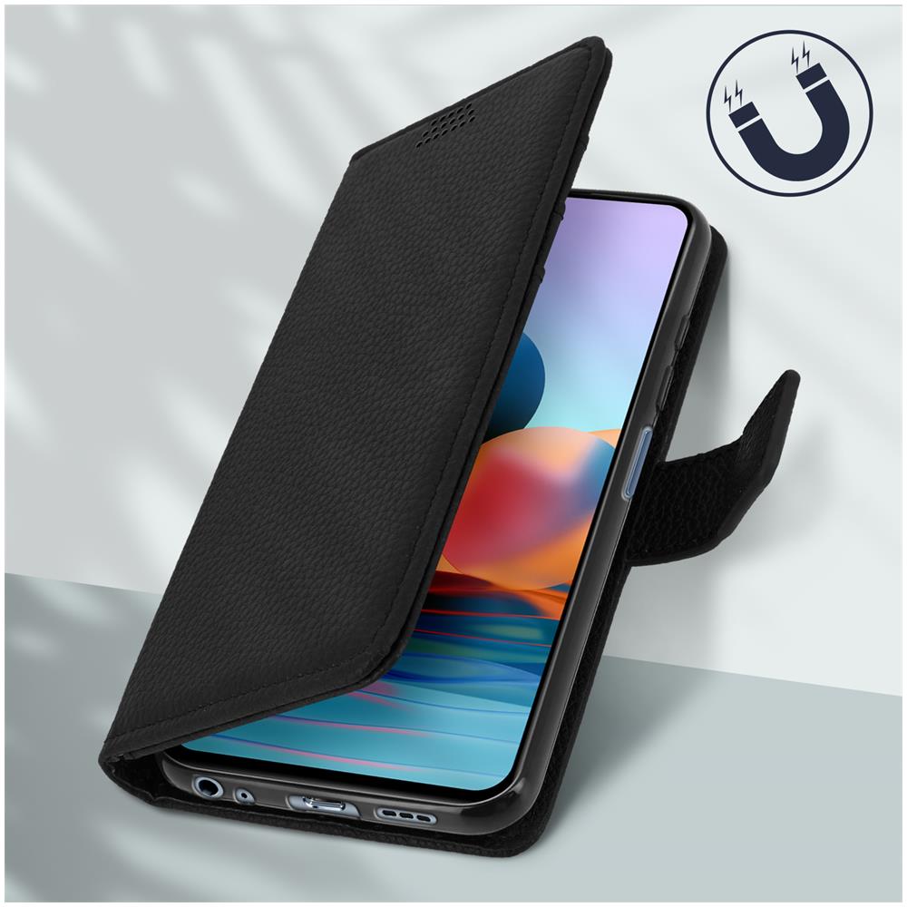 Custodia Xiaomi Redmi Note 10 / 10s Portacarte Supporto Video Nera - Foto 6