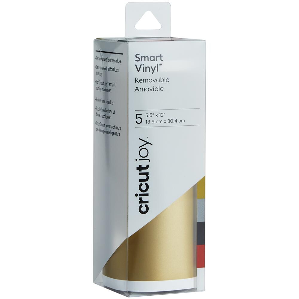 5 Fogli Di Vinile Rimovibile Cricut Oro, Nero, Rosso E Bianco - 30,4 X 13,9 Cm - Foto 1