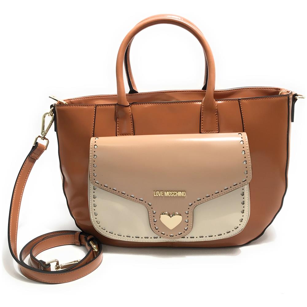 Borsa Donna Love A Mano / Tracolla In Ecopelle Color Cuoio Bs22mo23 Jc4030 Grande - Foto 1