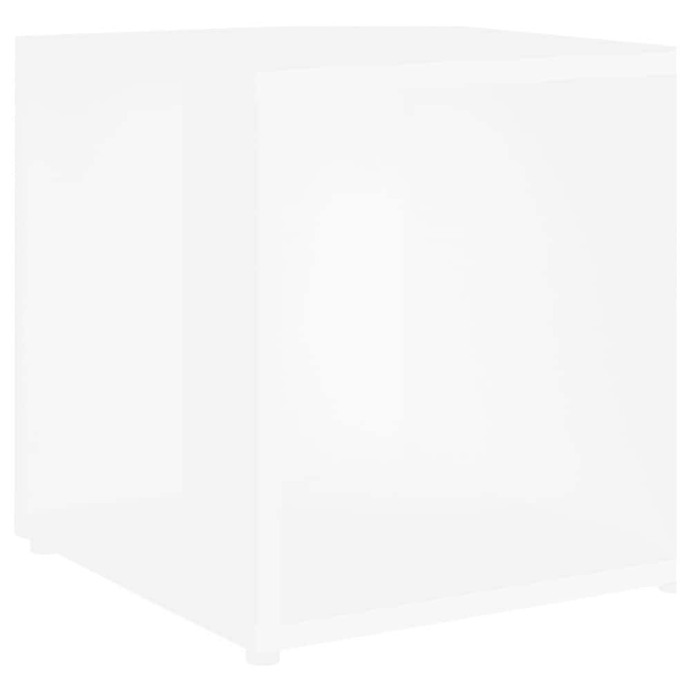 Tavolino Bianco 33x33x34,5 cm in Legno Multistrato - Foto 1