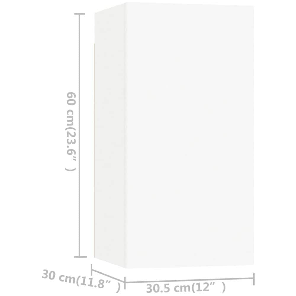 Set di Mobili Porta TV 4 pz Bianco in Legno Multistrato - Foto 7