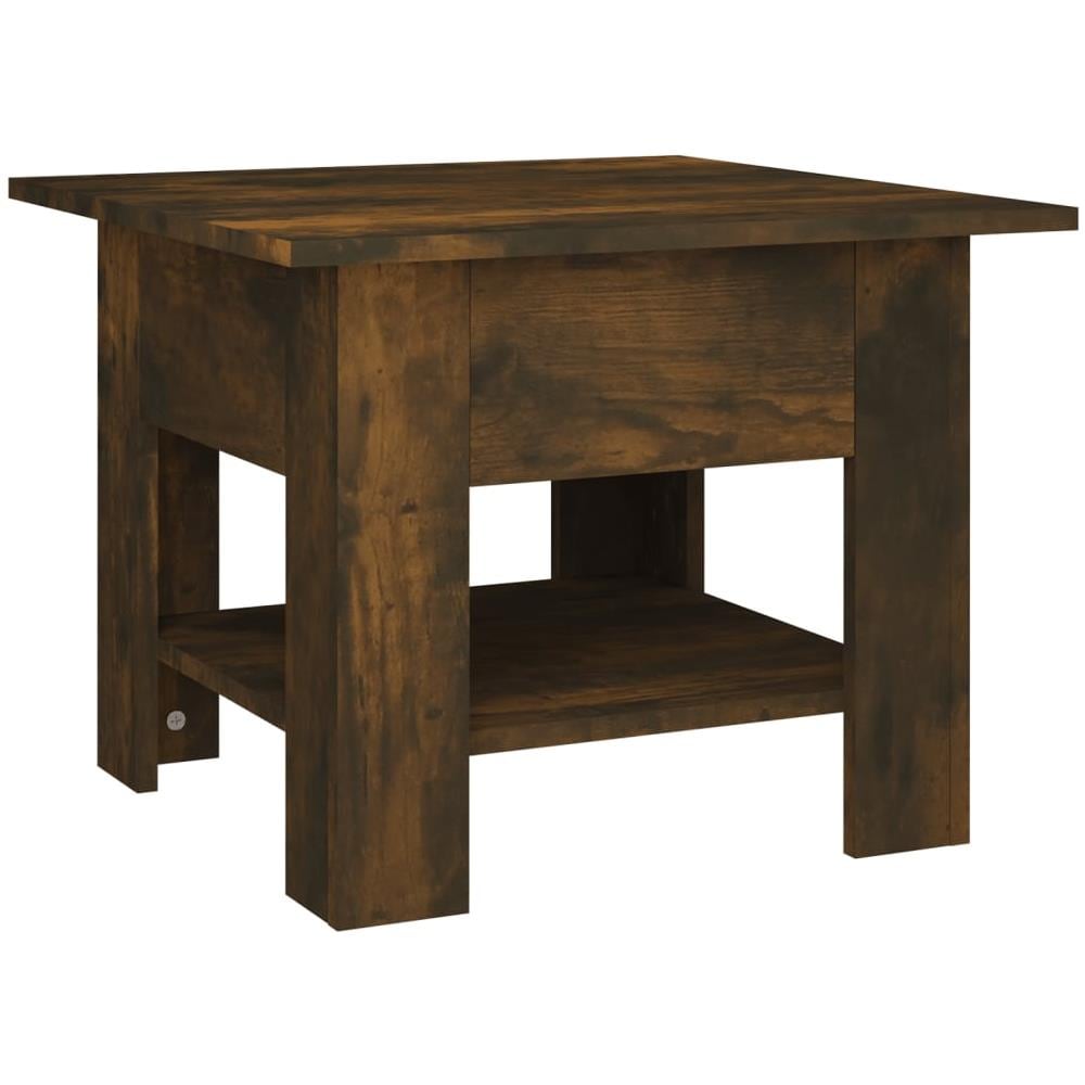 Tavolino da Salotto Rovere Fumo 55x55x42 cm in Truciolato - Foto 2