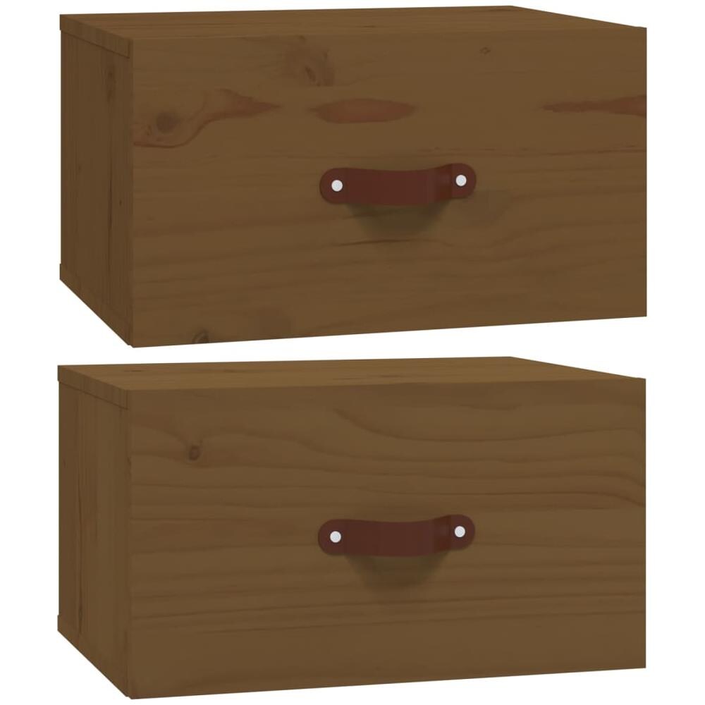 Comodini A Muro 2 Pz Miele 40x29,5x22 Cm - Foto 2