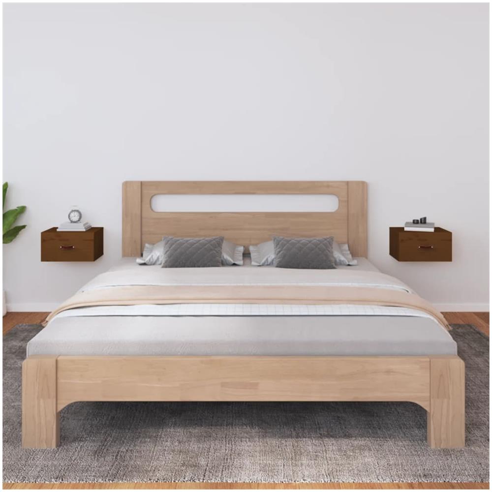 Comodini A Muro 2 Pz Miele 40x29,5x22 Cm - Foto 1