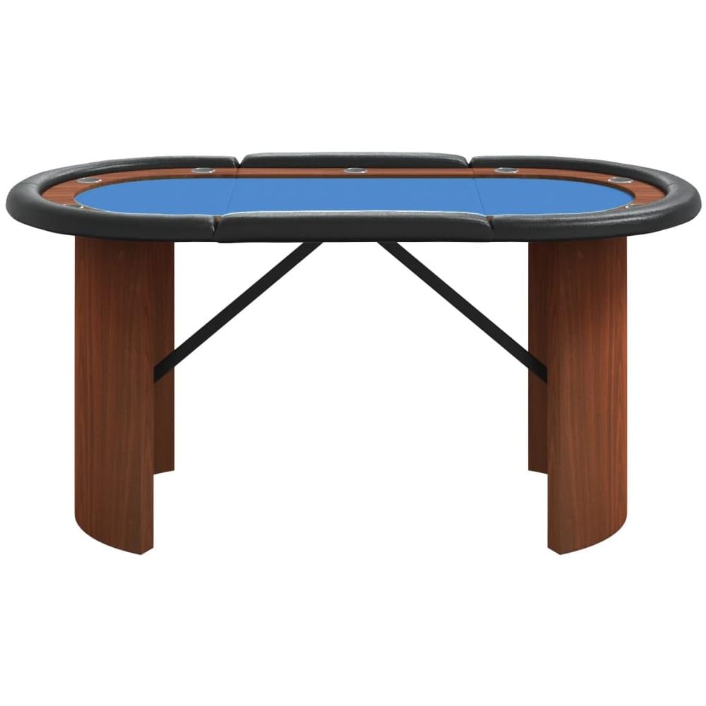 Tavolo Da Poker 10 Giocatori Blu 160x80x75 Cm - Foto 3