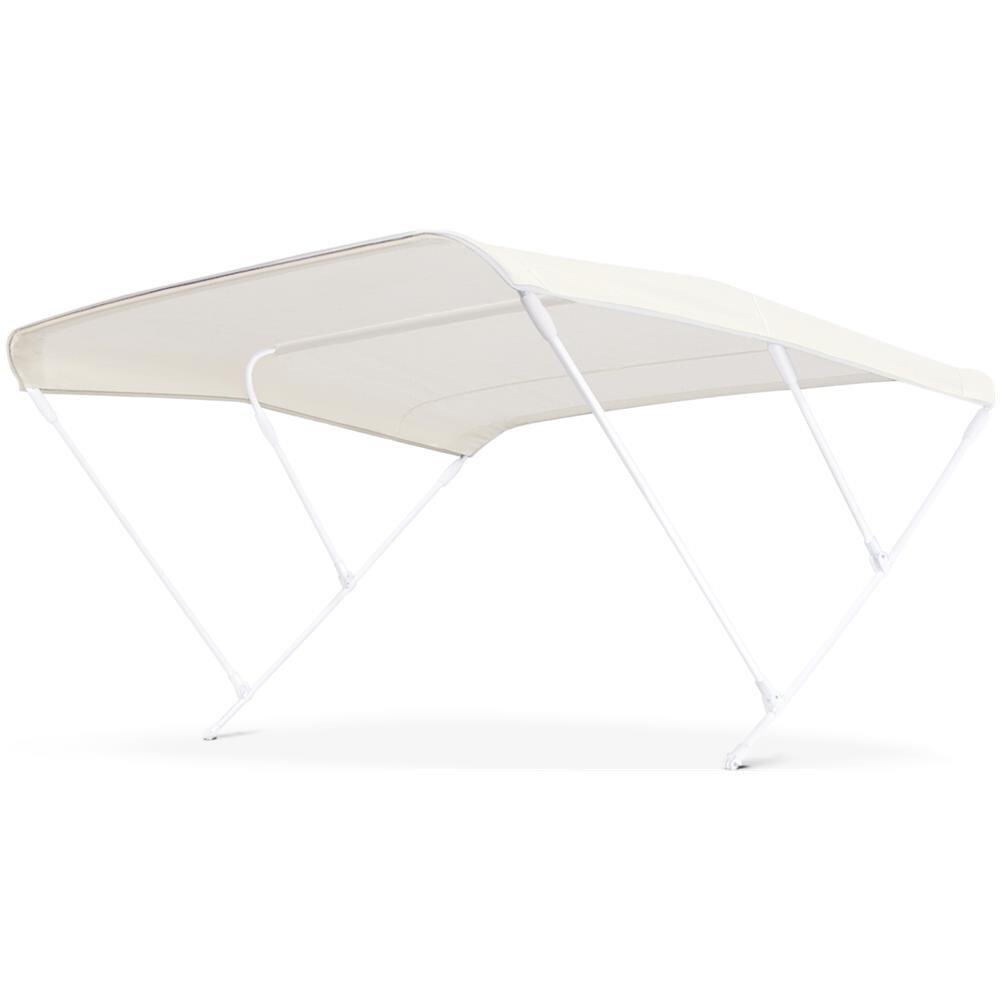 Capottina Bimini Para Sole, Para Acqua. Telaio A 3 Archi In Lega Leggera Mm. 20. Snodi In Nylon, Tessuto Poliestere 100% Spalmato In Vinile. Universale Per Imbarcazioni In Genere. Completa Di Ogni Accessorio. Velocità Massima Di Utilizzo 60 Km /h. - Foto 2