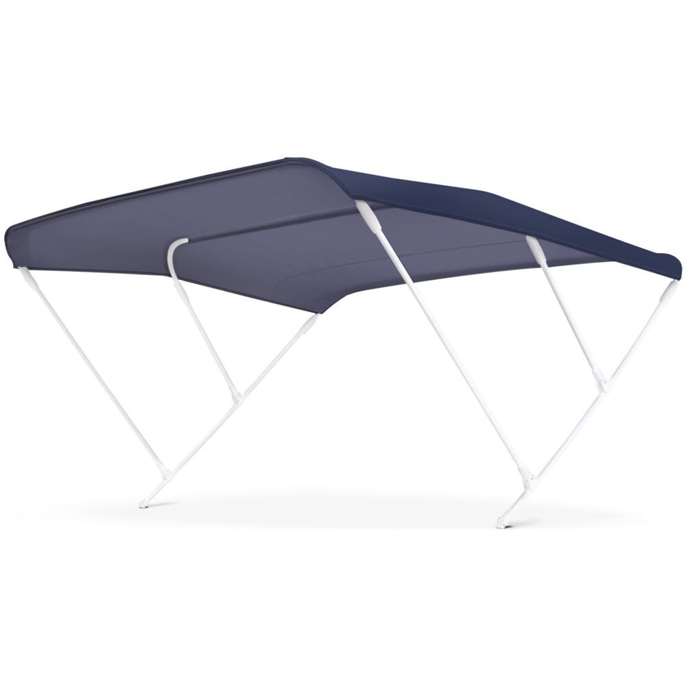 Capottina Bimini Para Sole, Para Acqua. Telaio A 3 Archi In Lega Leggera Mm. 20. Snodi In Nylon, Tessuto Poliestere 100% Spalmato In Vinile. Universale Per Imbarcazioni In Genere. Completa Di Ogni Accessorio. Velocità Massima Di Utilizzo 60 Km /h. - Foto 1